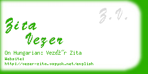 zita vezer business card